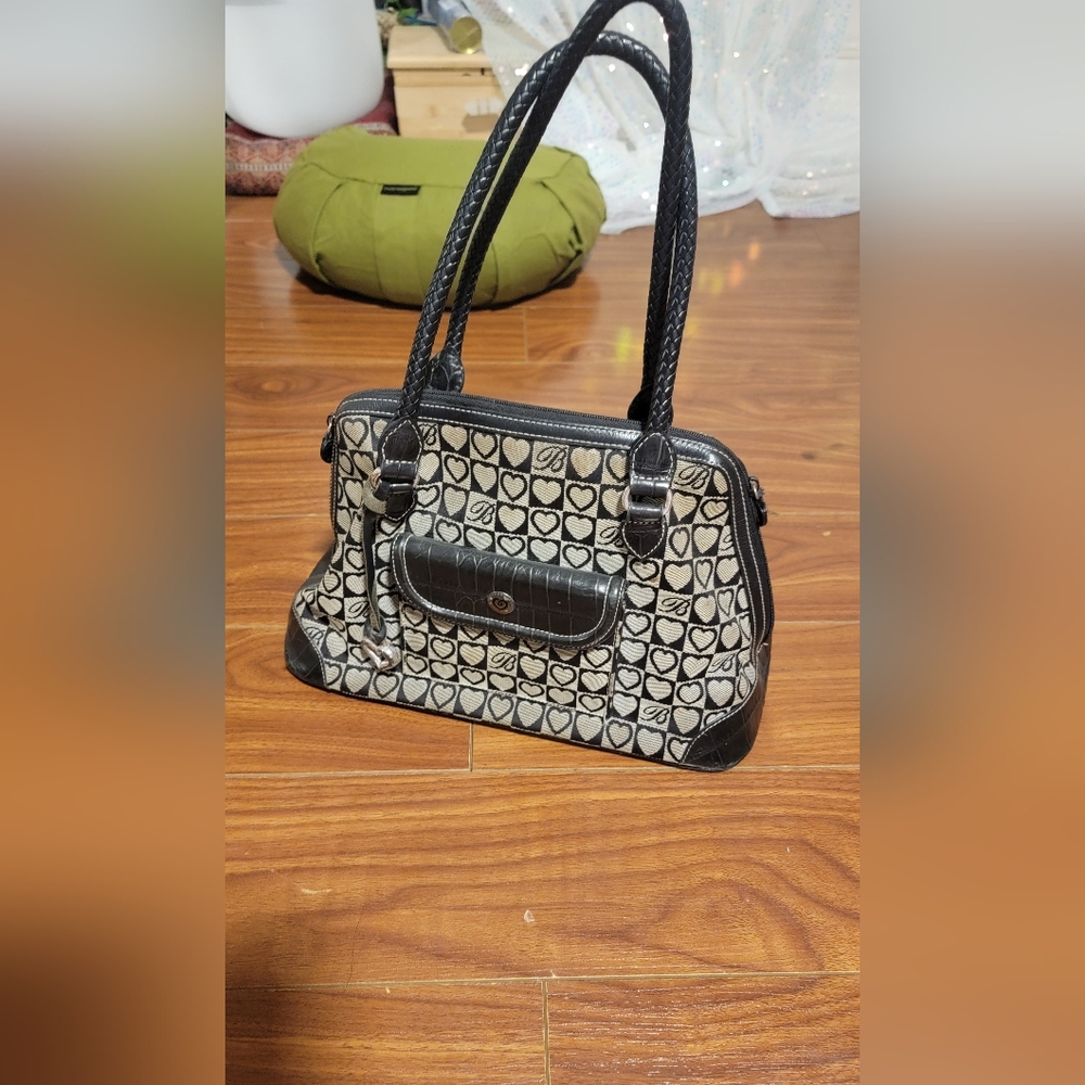Brighton Black and Cream Handbag With Small Bag